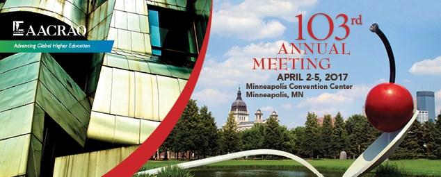 SAVE THE DATE APRIL 2017 Sunday-Wednesday, April 2-5, 2017 AACRAO