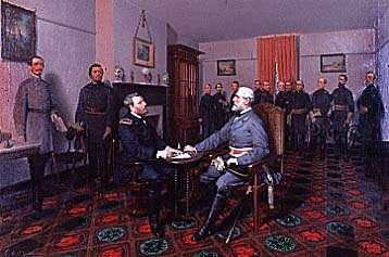 April 3, 1865 - Grant took Richmond Va. - final blow to Lee's army Lee surrenders on April 9, 1865 at APPOMATTOX COURTHOUSE All Confed.