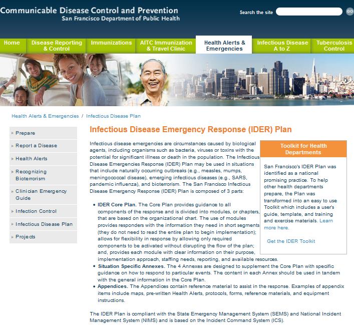 IDER Plan is compliant with the State Emergency Management System (SEMS) and National Incident