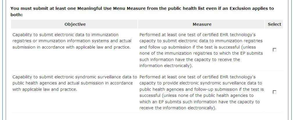 Public Health Measures Select up to