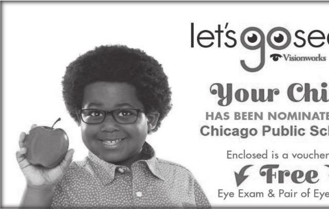 CPS Vision Program offers Free Eye Exams and Glasses Voucher Program Chicago Public Schools has partnered with