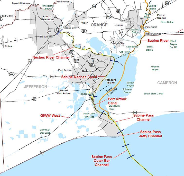 Sabine Neches Waterway Partnership Sabine Neches Navigation District requested financial assistance from the state to help with local cost to deepen waterway TxDOT is currently working with the