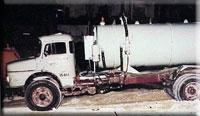 Air Force Barracks Sewage Truck packed with 20,000 lbs of