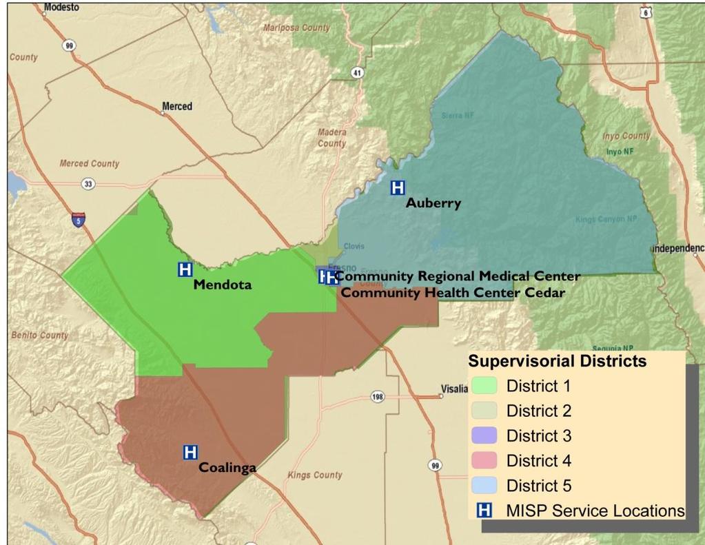 Figure 7 - Fresno County MISP Service Locations Figure 8 - County of Fresno Spending on Indigent Care $6,583,314