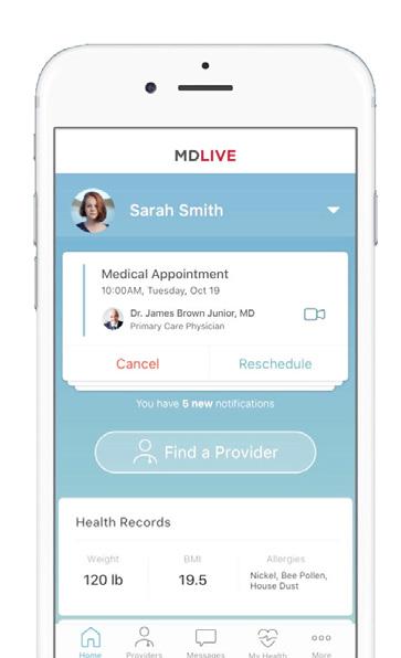 Video Medicine Service With MDLIVE, you have unlimited access to board-certified doctors via secure online video, phone or the MDLIVE App 24 hours a day, 7 days a week, 365 days a year.