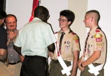 Cummings, Pichler soar to Scouting s highest honor By Barbara Johnson Feature Writer Two Kwajalein Boy Scouts soared to the highest level attainable in Scouting this week.