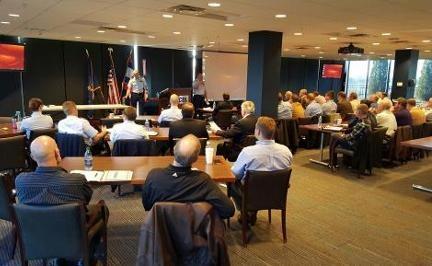 MARITIME SAFETY 2016 Coast Guard Sector Ohio Valley Industry Day Above: Members of Industry listen to Coast Guard presentations.