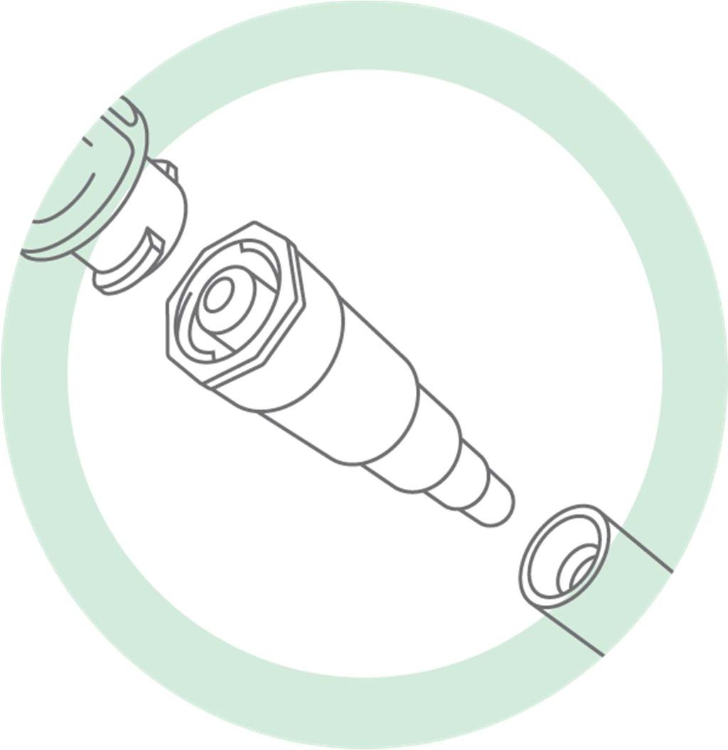 ENFit Transition Connector Allows fitment to current feeding ports until new enteral feeding