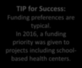 Scoring the TNGP Application TIP for Success: Funding preferences are typical.