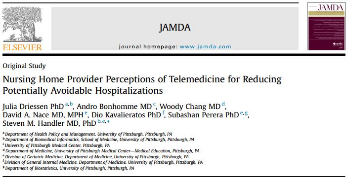 Perceptions of Telemedicine The goal of this study was to survey NH physicians and nurse practitioners to quantify provider