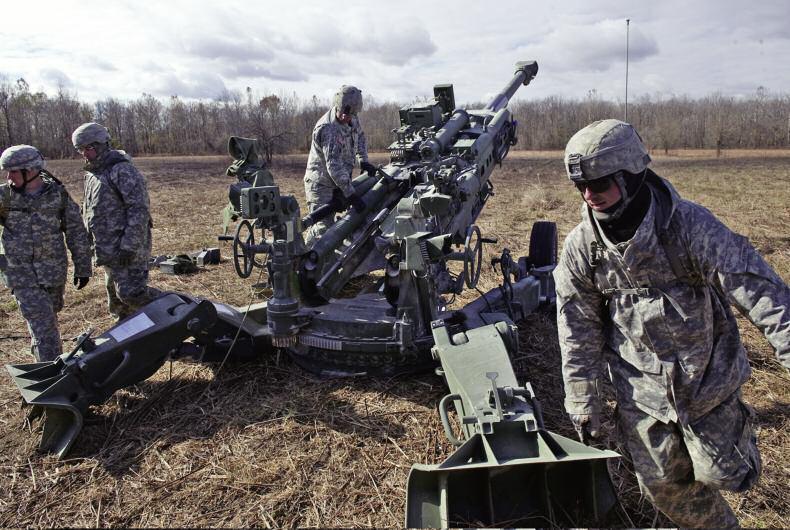 M777A2 155 mm Joint Lightweight Howitzer rect-fire combat and training ammunition for the Army and Marine Corps.