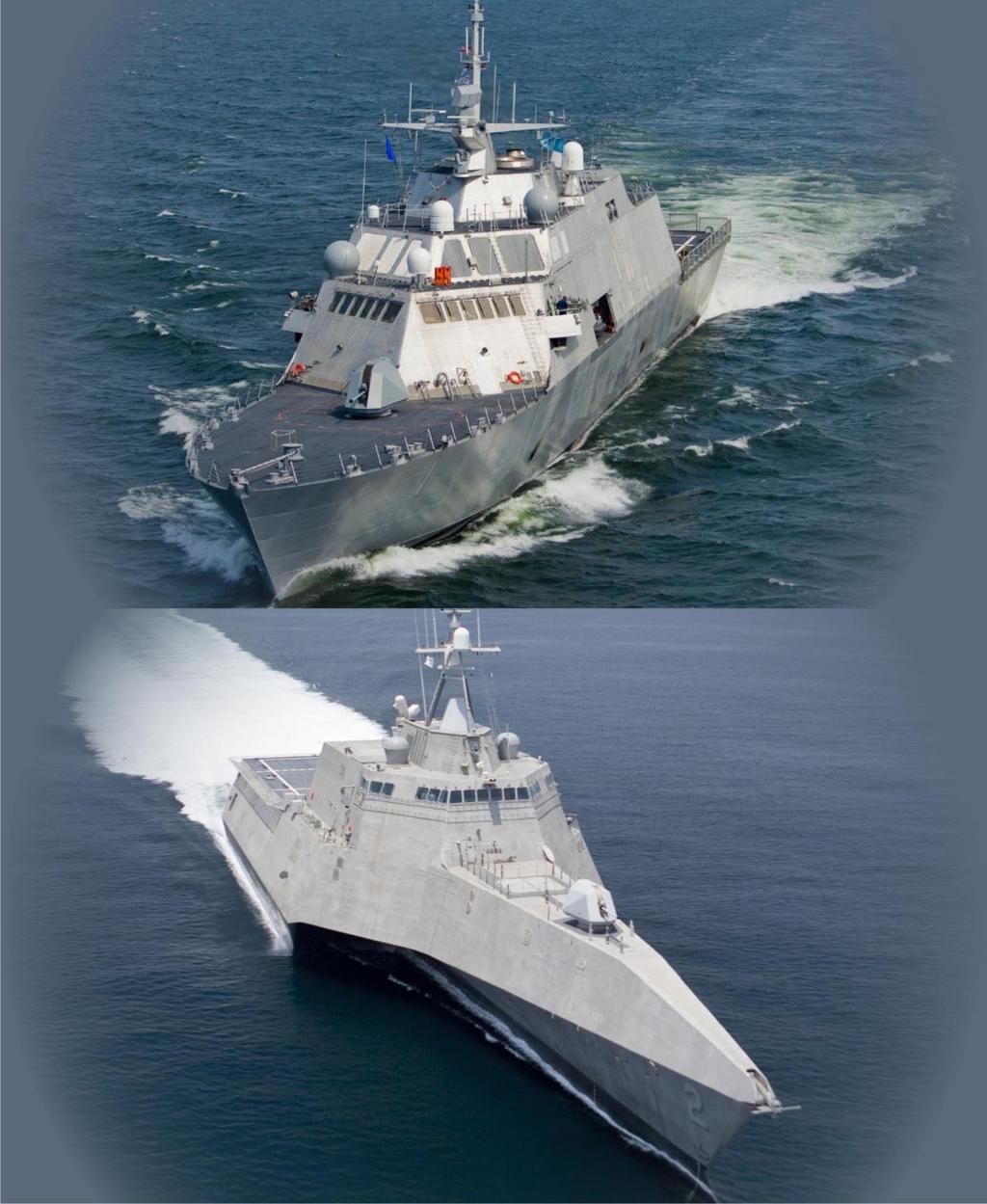 Figure 1. Lockheed LCS Design (Top) and General Dynamics LCS Design (Bottom) Source: U.S. Navy file photo accessed by CRS at http://www.