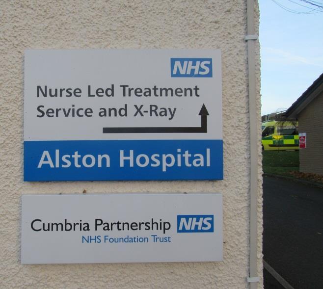 outside Alston Moor, providing access to specialist advice and follow-up to local patients, improving access to care and reducing travelling; Space for proactive holistic frailty assessment as part