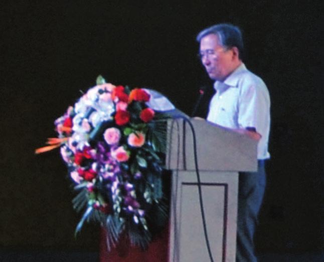 General Chair Han-Fu Chen addresses the opening ceremony of the conference.