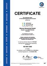 The company is certified in accordance with the regulations of the standard DIN EN ISO 9001:2008