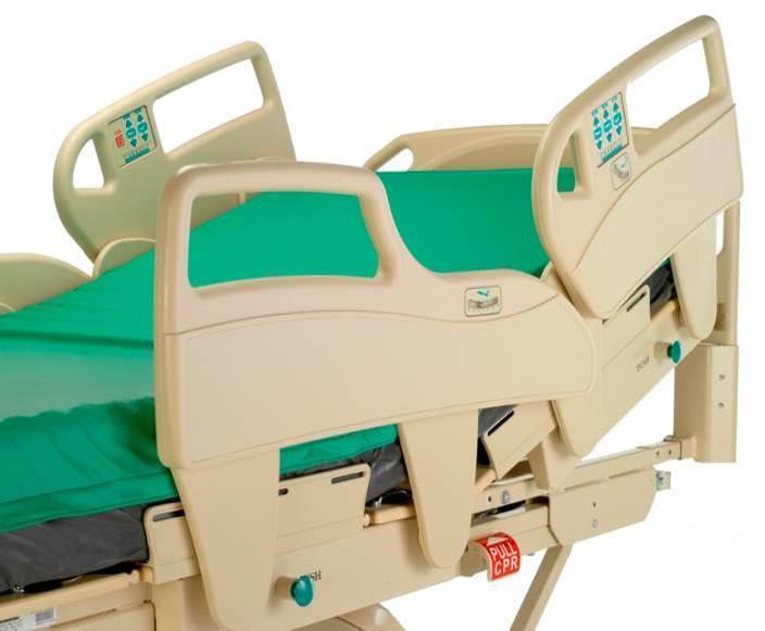 On Spirit Select beds: Press-and-hold the CPR button on the footboard staff control. The head and knee sections will lower to flat position.