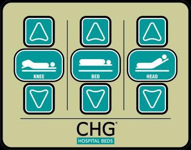 To ensure optimal scale accuracy, CHG Hospital Beds recommends that the siderails be fully raised/closed and locked/latched in the UP position before
