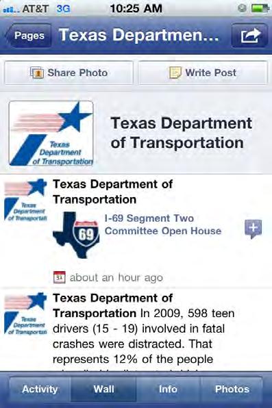 Consultative Tools TxDOT uses a number of methods to communicate information regarding Department activities and opportunities for public and stakeholder participation in the statewide planning