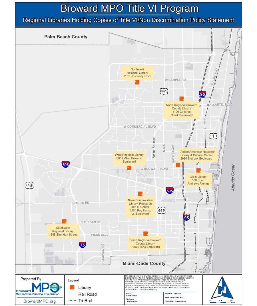 Map 1: Regional Broward County Libraries Holding Copies of