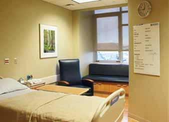 Each patient bed is equipped with our newest comfort control and communication technology, including a new call light system chosen by nurses involved in the Shared Governance program.