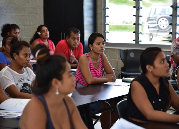 20 ENGAGE Development programs Issue 2, December 2017 21 Kiribati Institute of Technology business students. Candidates for overseas employment at a pre-departure briefing.