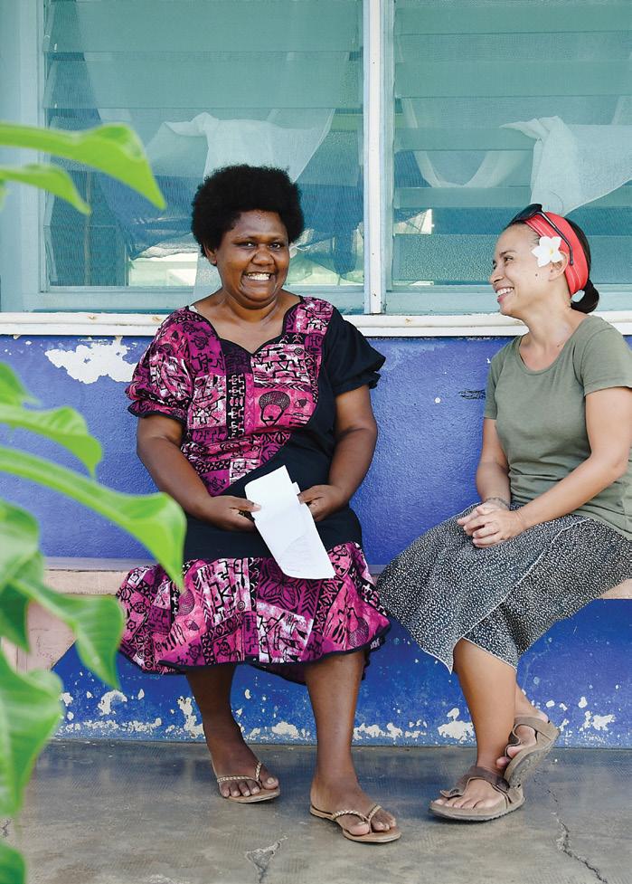 Australian volunteer Cindy Fahey working with the Malampa Community Health Services in Vanuatu.