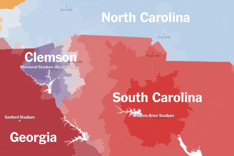 The Upstate Planet of South Carolina In Columbia, residents refer to a section of South Carolina known as The Upstate as if it were on another planet rather than a few dozen miles down (er, up) the