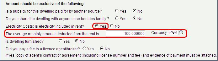 then two additional fields will appear: Amount, Currency. Fill in the fields if applicable. k.