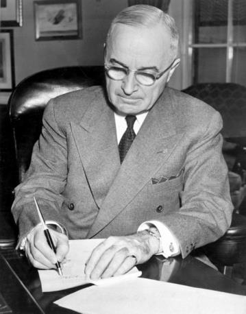 Truman Doctrine In 1947, President Harry S. Truman proclaimed the Truman Doctrine.