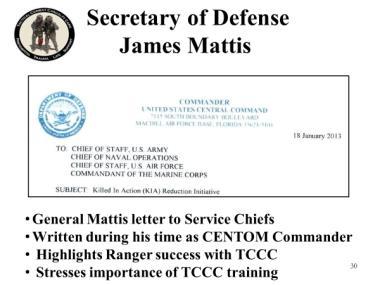 Secretary of Defense James Mattis General Mattis letter to Service Chiefs Written during his time as