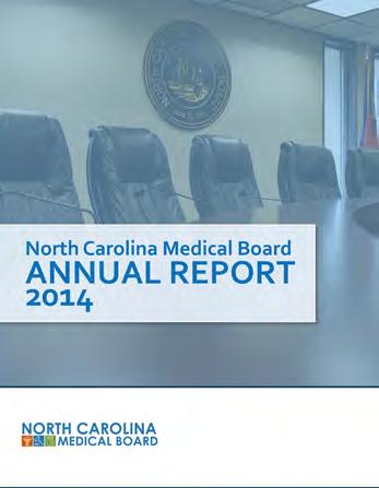2014 Annual Report now available The NCMB recently published its agency annual report, reflecting the Board s work during calendar year 2014.