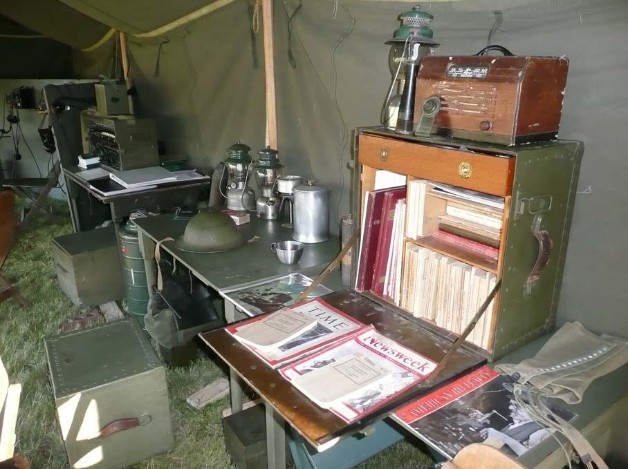 Within the main tent of the bivouac site were several displays to include this