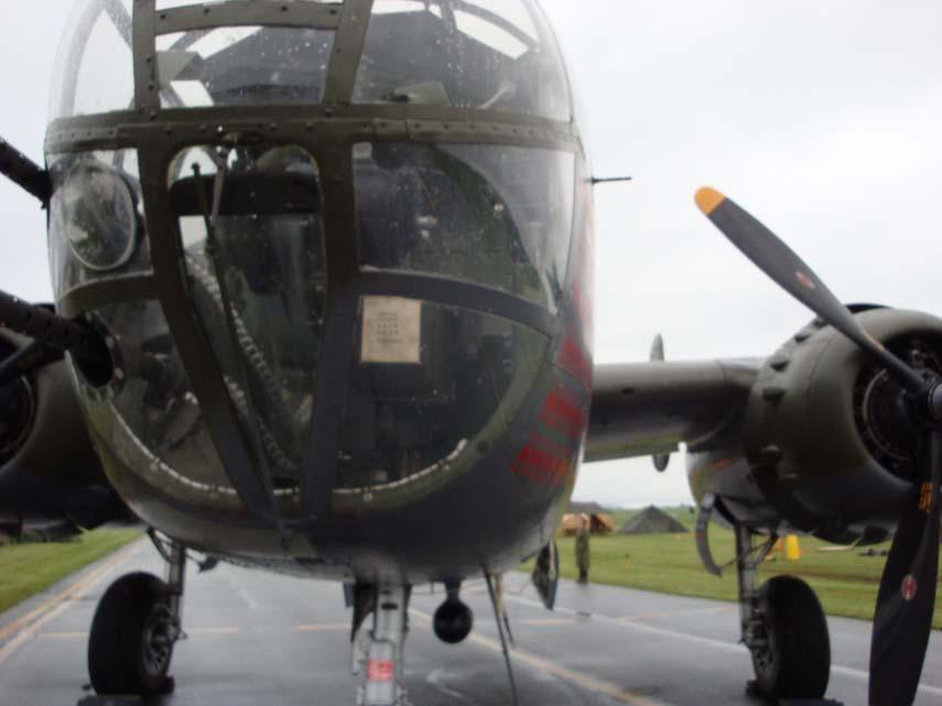 Below is a good view nose on of the B-25