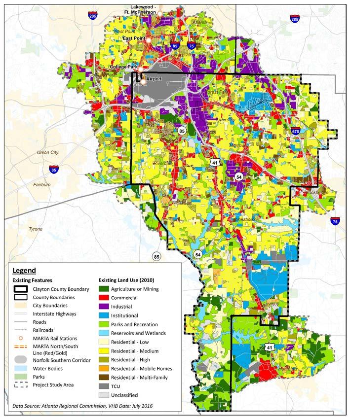 Land Use/ Development Mostly low to medium density residential Transit supportive land uses and