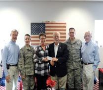 Green Valley Chapter Officers deliver grant to Airmen and Family Readiness Program Manager On January 21, 2015 three chapter officers gathered at the office of Mrs.