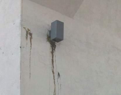 Bagaimanapun, lawatan Audit pada 2 Oktober 2013 mendapati kerosakan water proofing di bumbung Bangunan Anjung masih belum dibaiki dan telah menyebabkan lampu dan soket yang dipasang oleh kontraktor