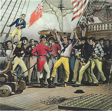 demanded the right to stop US ships, search for British sailors, and force