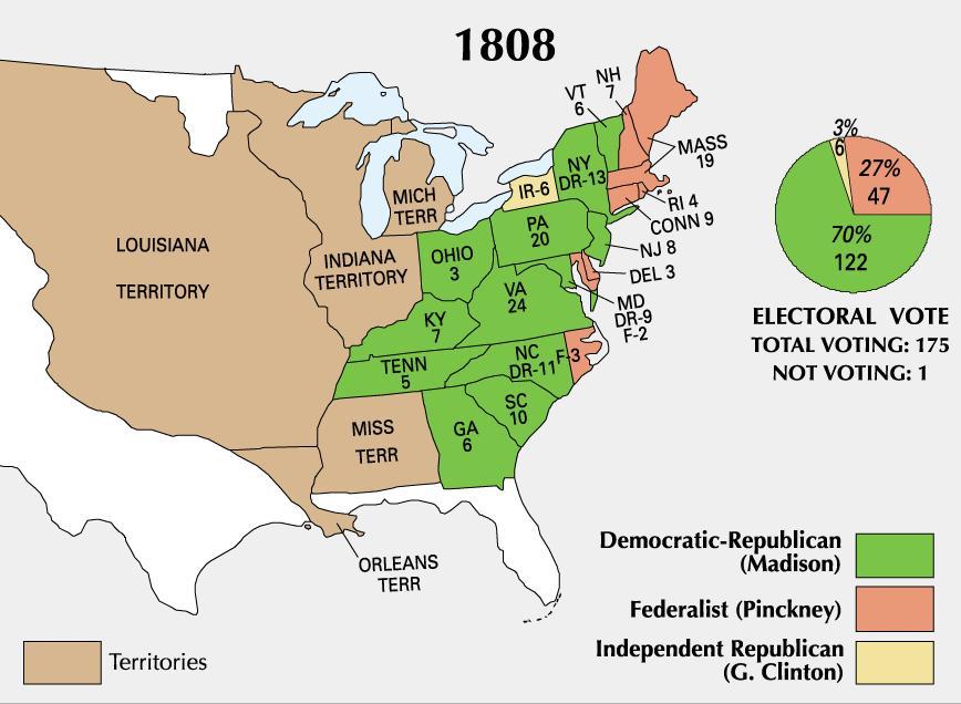 Other Attempts at Neutrality James Madison elected President in November of 1808 Father of the Constitution Jefferson s Secretary of State Non-Intercourse Act just before leaving office in the spring