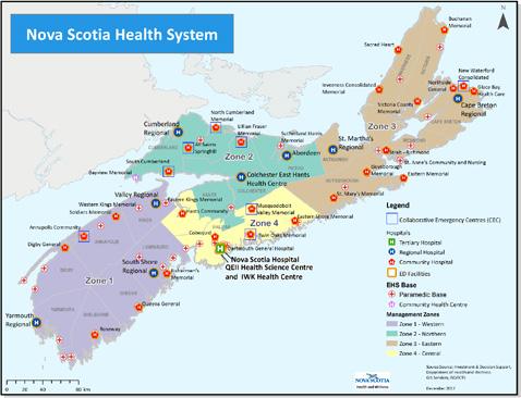 Appendix 1: Map of Nova Scotia s Emergency Departments