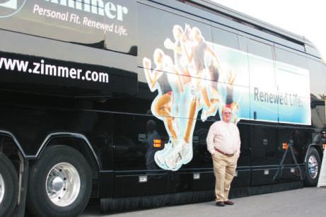 Zimmer Mobile Learning Center A 45-foot, 18-wheel rock star-style bus pulled into West Plains on June 7, giving more than 75 individuals who toured the traveling education facility an up close look