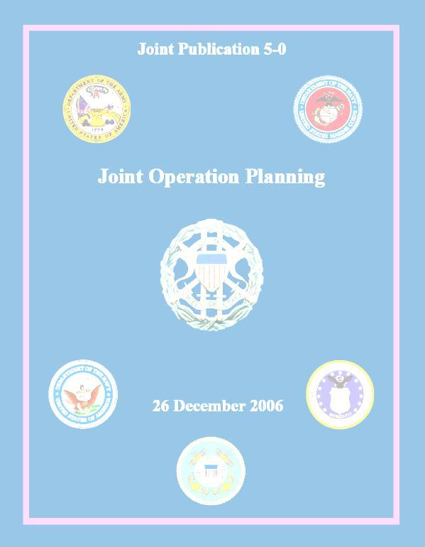 Joint Operation Planning Process Scan: Joint