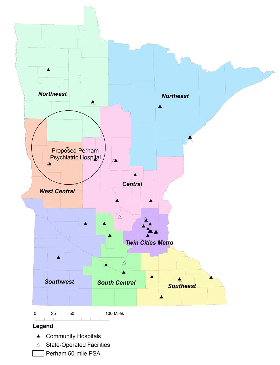 Appendix A: Map of Minnesota Hospitals with