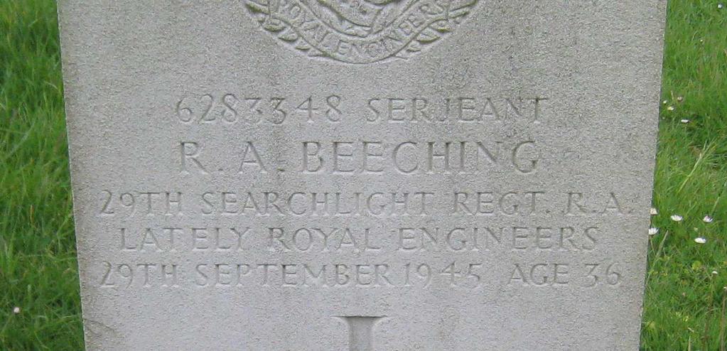 Formerly a member of the Royal Engineers, and Reginald s army number indicates that he had originally enlisted in the army as a pre war member of The Buffs (Royal East Kent Regiment).