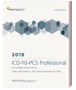 ICD-10-PCS ICD-10-PCS for Hospital Inpatient Procedure Coding, 2018, PMIC The PMIC version of ICD-10-PCS includes all official codes, descriptions, indexes and tables plus special features to help