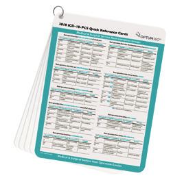 ICD-10-PCS ICD-10-PCS Quick Reference Cards, 2018 The ICD-10-PCS Quick Reference Cards are the perfect tool to guide you through the code building process.