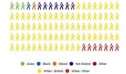 2.39% of outpatients were Asian 1.16% of outpatients were Black 1.37% of outpatients were mixed race 6.19% of outpatients race/ethnicity was unknown 1.