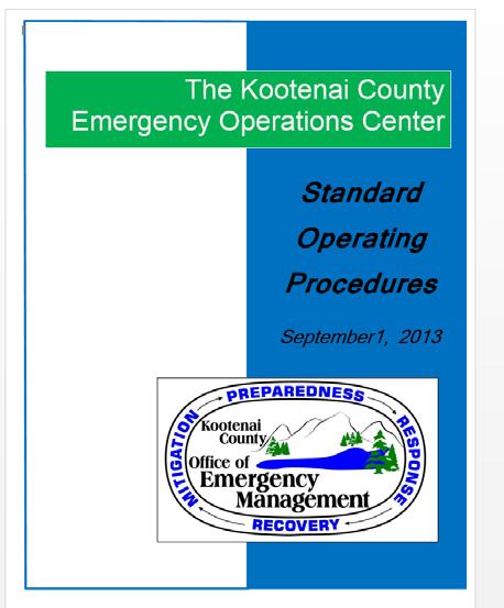 The information in this training comes from the Standard Operating Procedures (SOP) of the EOC. If you have a copy of the SOP, you are encouraged to follow along and read the SOP as we go.
