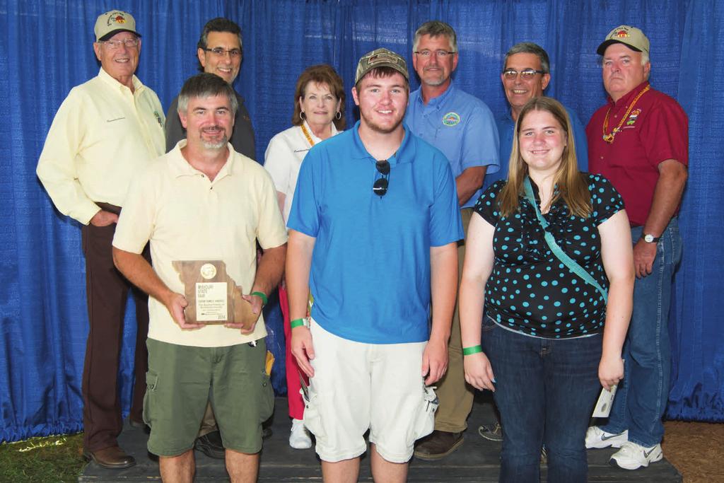 Buchanan County State Fair Farm Family DeWayne Budine, his son Keegan and daughter Adrianna of Agency, Missouri were among the 110 families honored