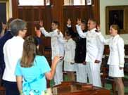 The ceremony was hosted by Captain Mike Spence, Unit Commanding Officer and Professor of Naval Science and took place in the Senate Chamber of