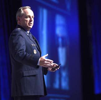 Welsh III spoke about the importance of embracing change and creating an adaptive Air Force at the 2014 Air Force Association s Air and Space Conference and Technology Exposition, Sept. 16.